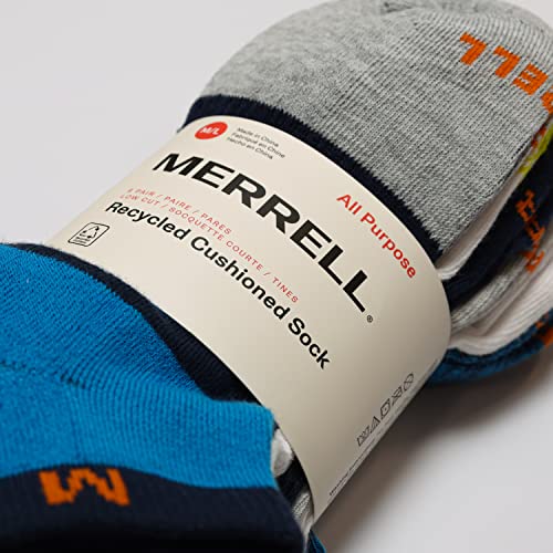 Image of Merrell Men's and Women's Wool Everyday Hiking Socks - 3 Pair Pack - Cushion Arch Support & Moisture Wicking