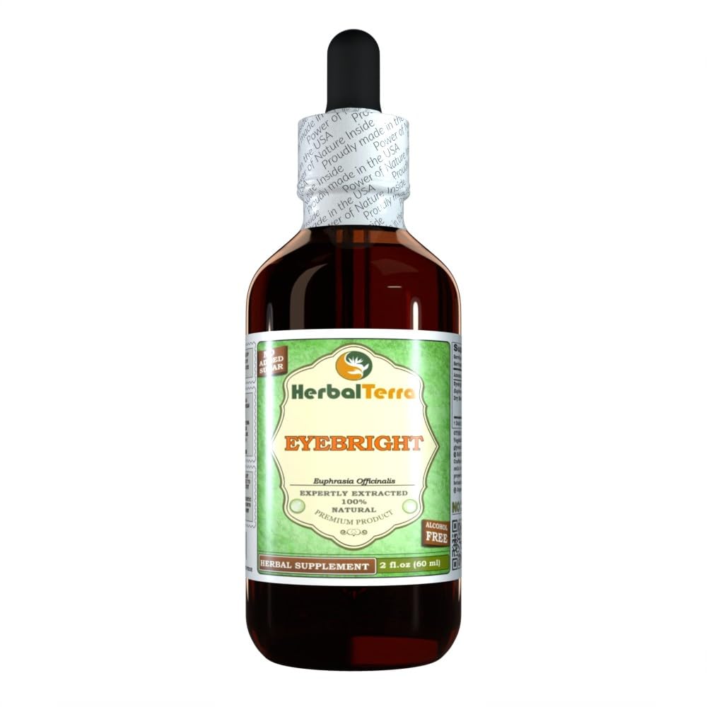 Eyebright (Euphrasia Officinalis) Glycerit, Organic Dried Herb Alcohol-Free Liquid Extract 2 oz