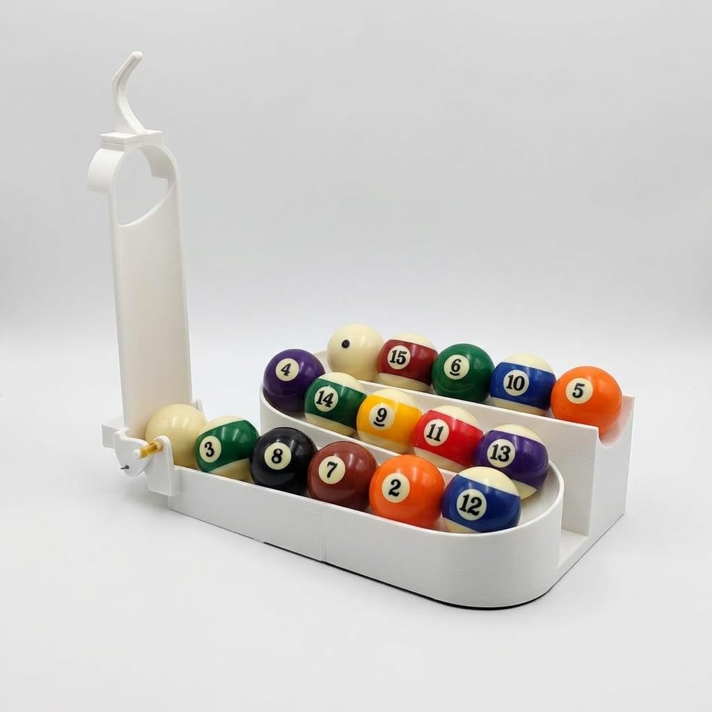 Manual Pool Ball Rack Training Machine, Single Ball Fixed-Point Dispenser, Improves Accuracy & Cue Control, Efficient Solo Practice Tool for Pool Table Accessories & Billiards Accessories