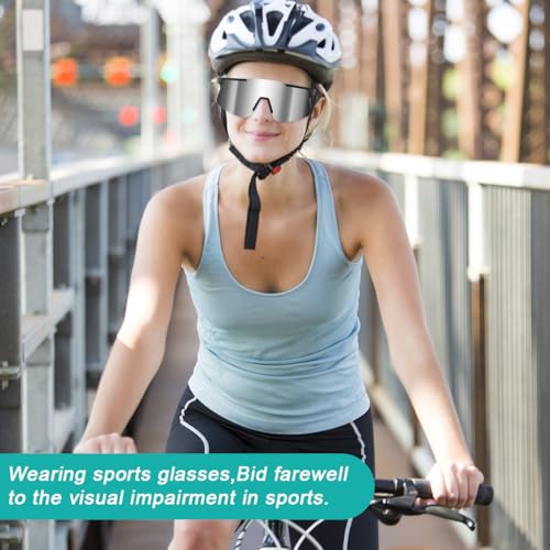 Image of PROBEROS Cycling Sunglasses for Men Stylish, UV400 Tinted Polarized Sunglasses Fashion Sport Set, Unique Frame Design, Outdoor Anti-Glare for Cycling, Driving, Hiking