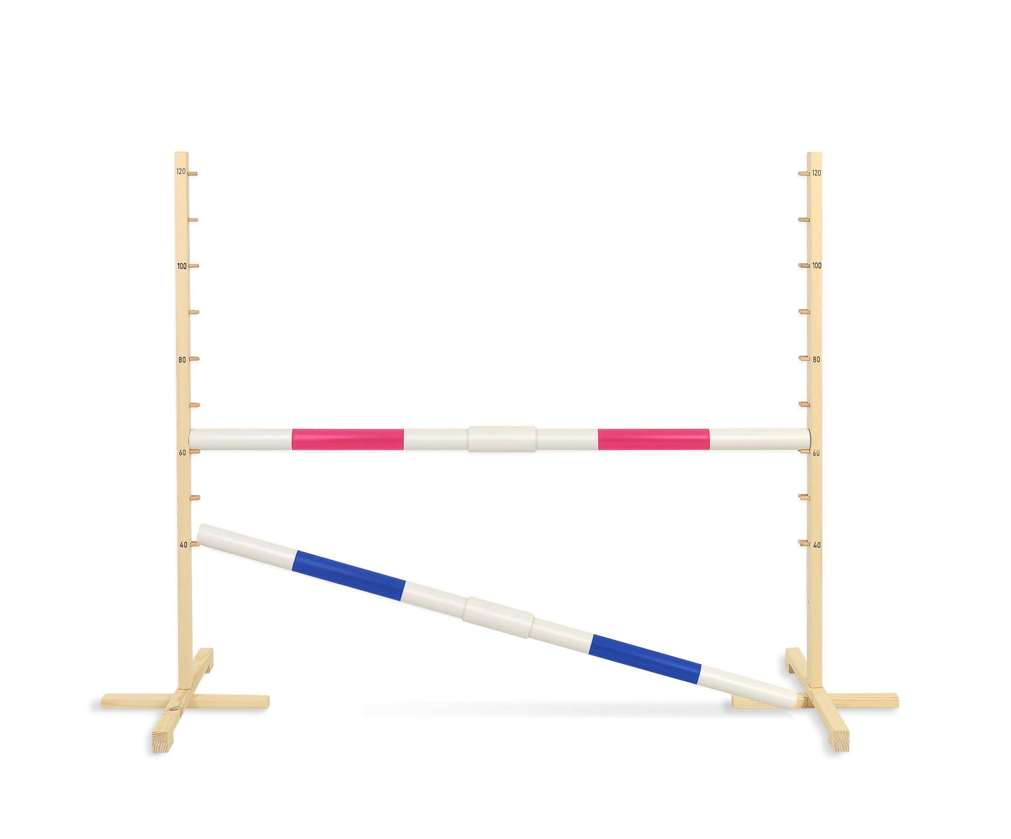 Obstacle de Saut pour Hobby Horse 160cm avec Deux Faisceaux 50 mm - Rose