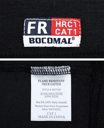 Image of BOCOMAL Summer FR Face Mask Lightweight Firefighter 100% Meta Aramid Balaclava and Neck Gaiter Flame Resistant Covering
