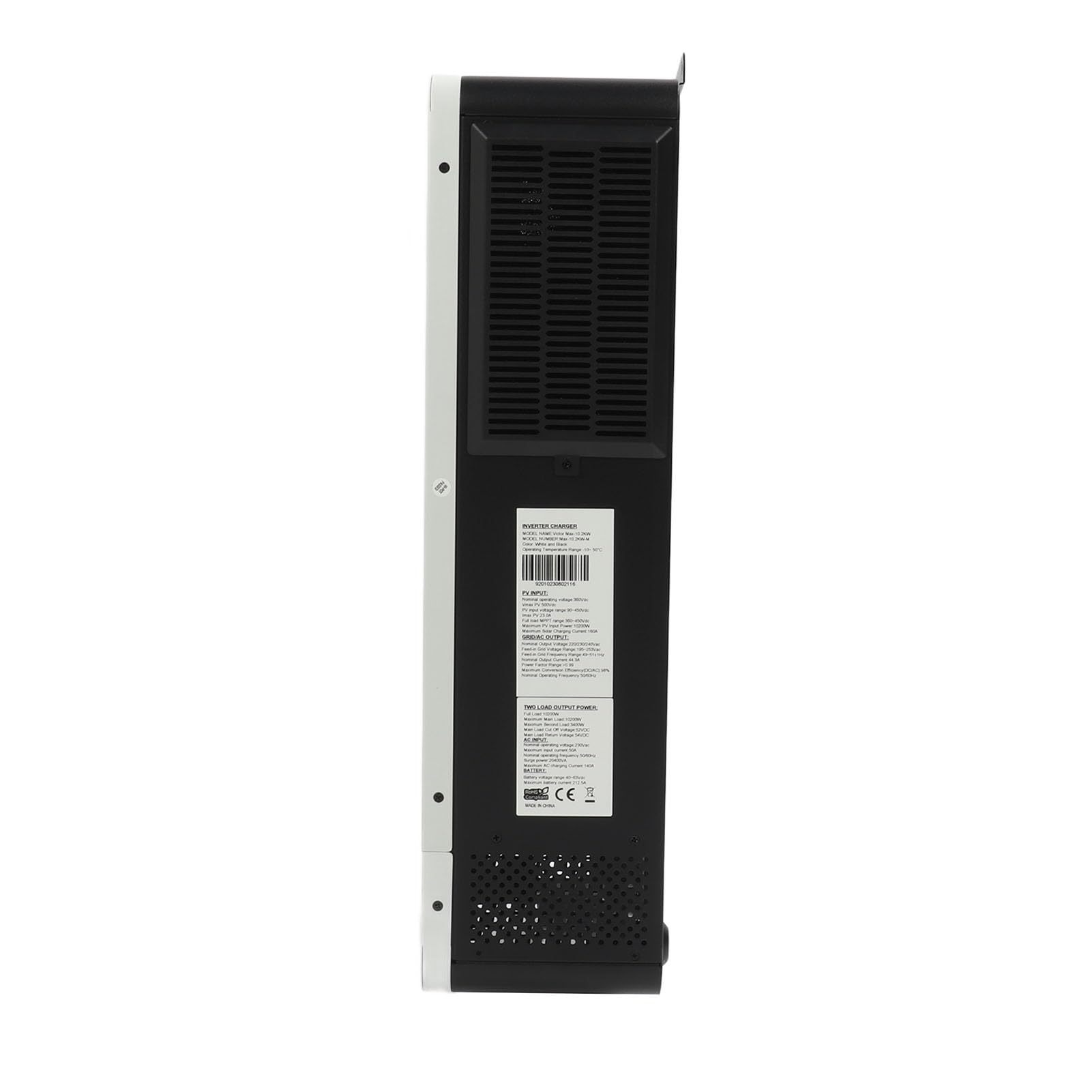 Hyuduo Inversor Híbrido Solar Inversor de Onda Sinusoidal de Aleación de Aluminio 8.2KW 48V AC230V Pantalla LCD Corriente Estable para Uso de Respaldo de Energía Solar en el Hogar Fuera de la Red