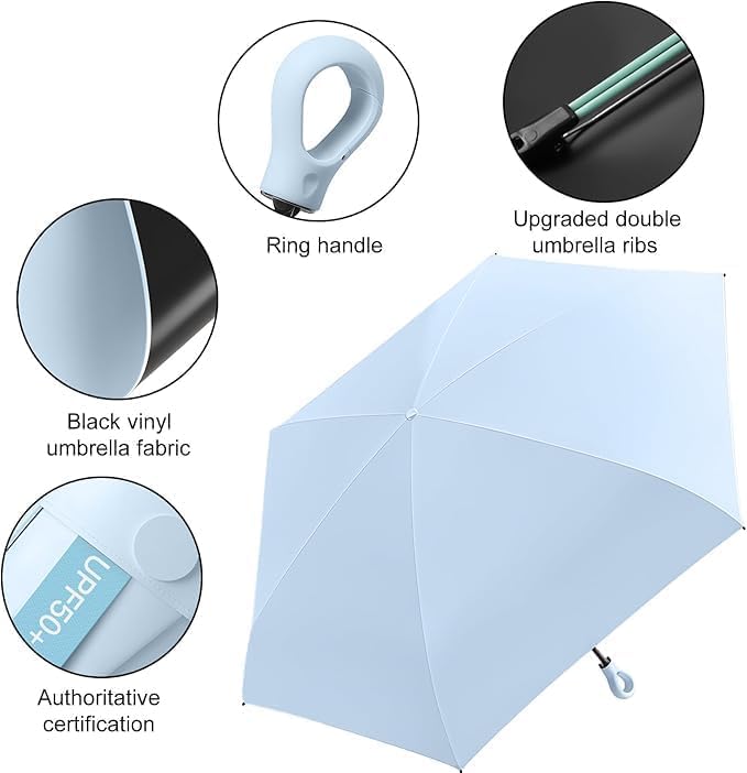 Image of Zemic Umbrella, UV Big Size Umbrella for Sun Protection Rain Windproof Strong Large 3 Fold For Men Women Kids Boys Girls Perfect & Stylish Windproof & Compact''