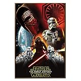 Silver Buffalo SE9936 Disney Star Wars Ep7 Villain Group Poster Wood Wall Art, 13 x 19 inches