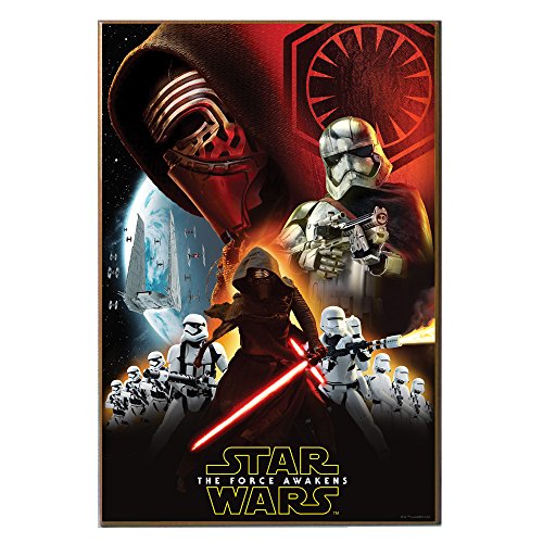 Silver Buffalo SE9936 Disney Star Wars Ep7 Villain Group Poster Wood Wall Art, 13 x 19 inches