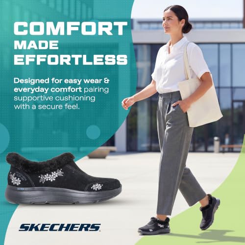 Skechers Womens Hands Free Slip-ins On-The-Go Encore - Elle Embroidered Slipper, Black/Black, 8 by Skechers - Used condition - Image 2