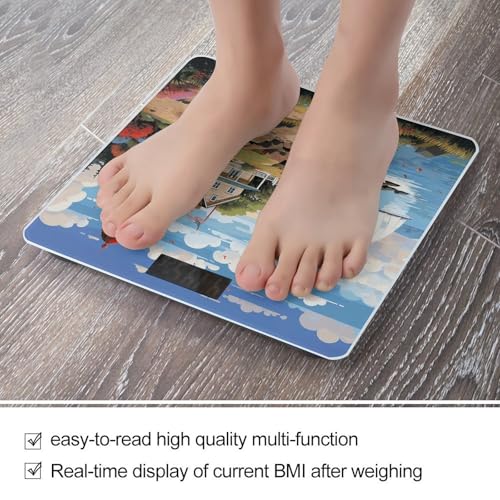 Báscula Digital de Baño con Pantalla LCD y Plataforma de Vidrio miniatura 5