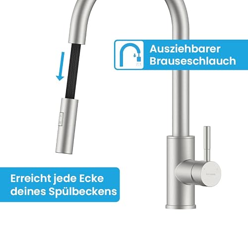 Küchenarmatur Bächlein Kocuso mit 360 Grad Schwenkfunktion