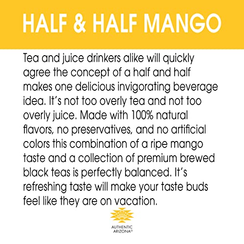 Image of AriZona Mango Half and Half Tea - Big Can, 22 Fl Oz (Pack of 24)