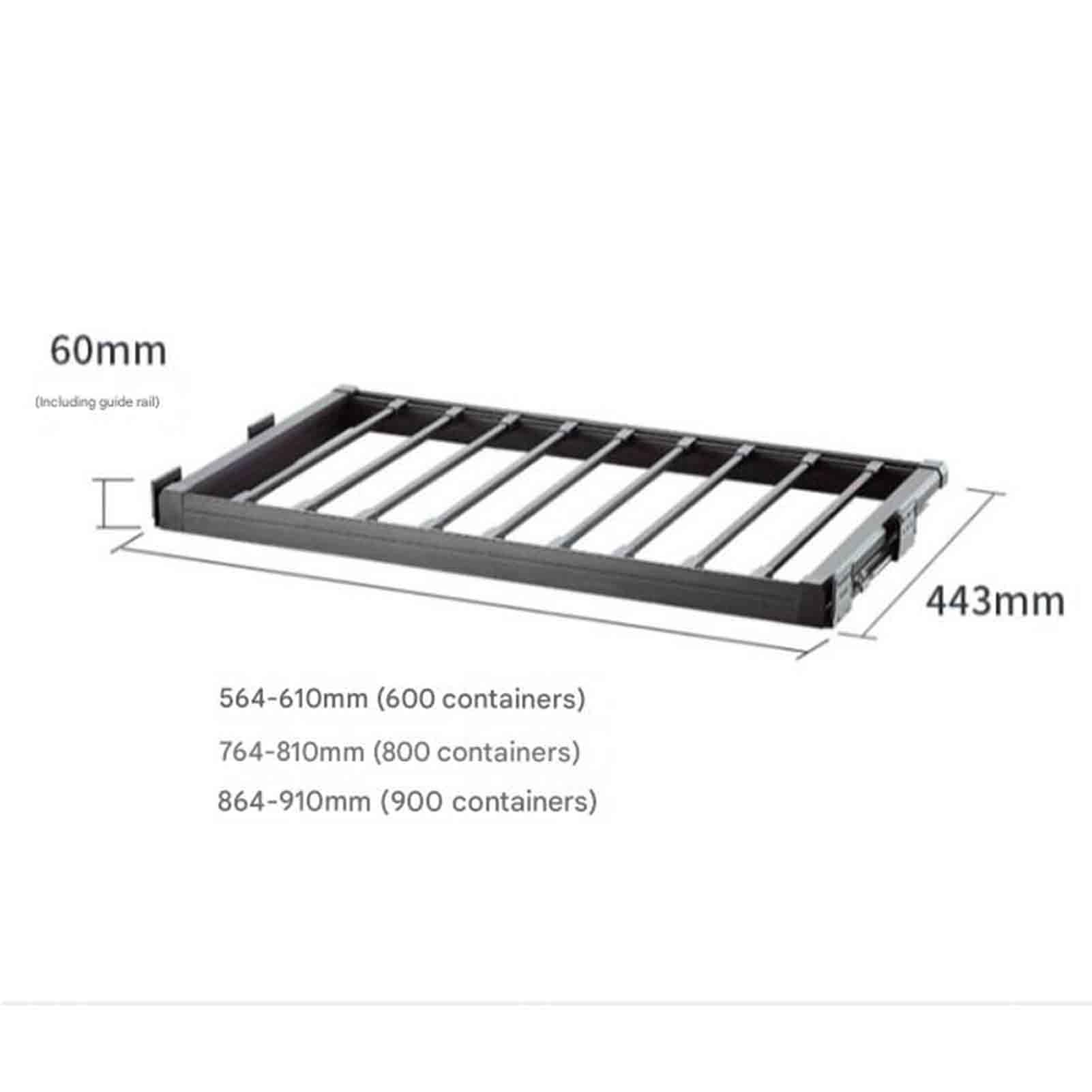 Cajón con Barra Extraíble para Armario - Perchero Deslizante para Pantalones, Estante De Secado Sobre La Lavadora, Organizador De Ropa Multifuncional Oculto(500mm+5 Rods)