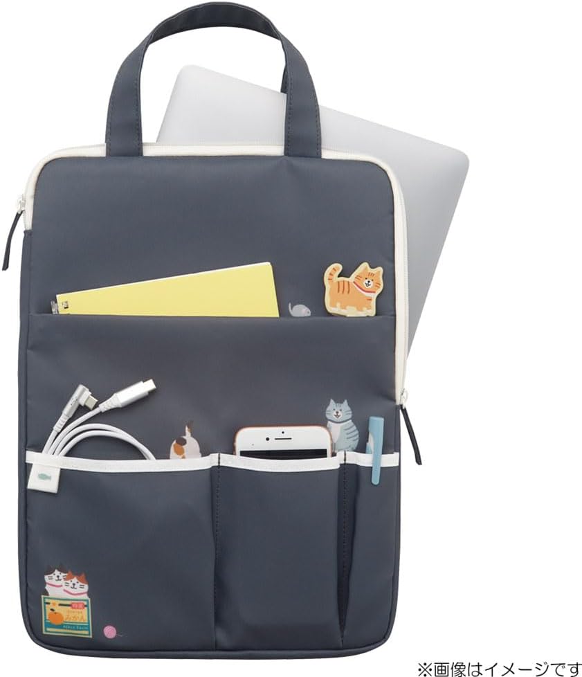 Lihit Lab Nyan Scene Cat Bag in Bag Carrying Sleeve Indigo Blue A2226-11