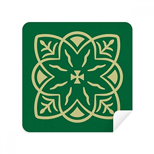 Chiffon de nettoyage lunettes en daim Talavera motif vert x2
