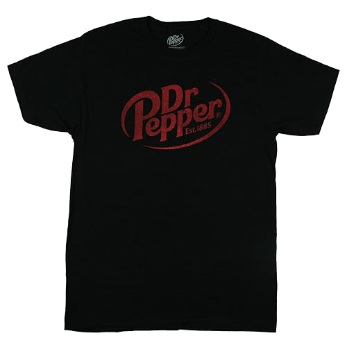 Dr Pepper T-Shirt Men's Cherry Soda Logo Design Adult Graphic