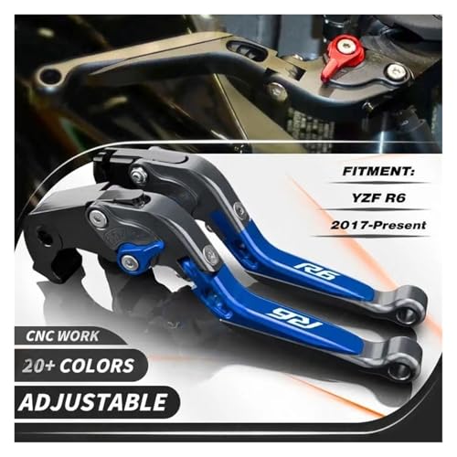 Leviers d'embrayage frein pliables YZF R6 améliorant le confort de pilotage
