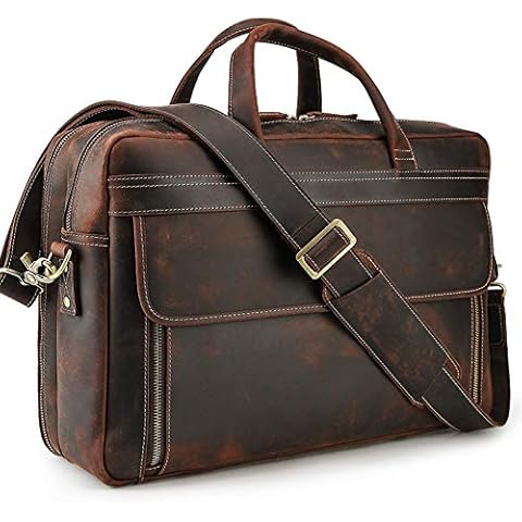 Unique Retro Bag mens Business Travel Laptop Briefcase 17.3 x 11.4 x 5.12 inches Cover