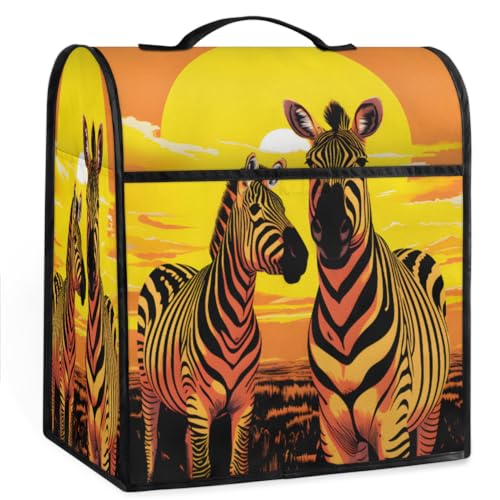 Coffee Maker Cover Abstract Africa Zebra Kitchen Appliance Covers Small Appliance Covers Blender Cover Juicer Cover Dust Covers for Kitchen Appliances with Top Handle and Pockets,Washable,C6