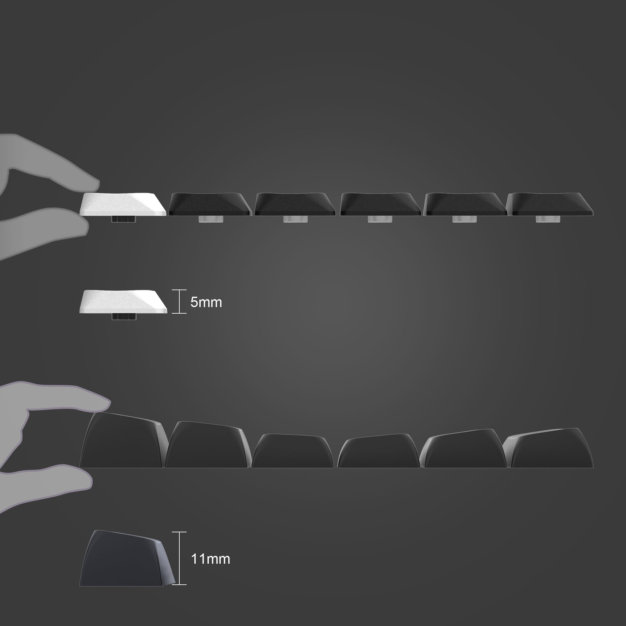 Amazon | XVX キーキャップ 薄型 ロープロファイル PBT キー