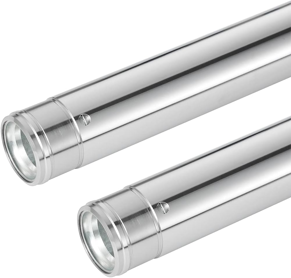 Front Inner Fork Tube Pipes Suspension Silver Pair for Yamaha XJR400R 1995-1996 4HM-23110-10 41x612mm
