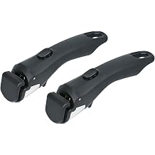 Removable Handle Black, Detachable Handle for Pots and Pans, Universal Cookware Handles, Compatible with Thin Edge Cookware, 2 Pack
