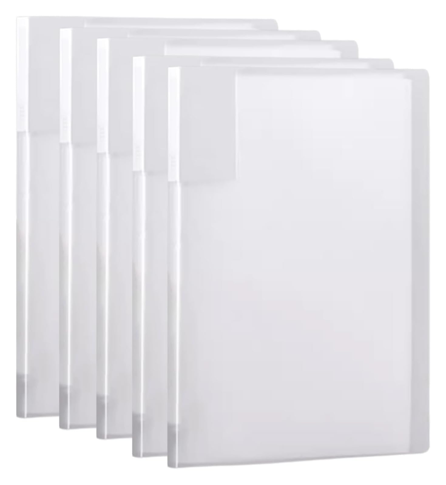 Cartelline A4, Raccoglitore portadocumenti A4 310x235mm, confezione da 5, 20-100 pagine, tasche trasparenti