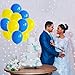 AnnoDeel 50 Pcs 12inch Yellow and Blue Latex Balloons,Yellow Balloons and Blue Balloons for Birthday Wedding Party Spring Decorations