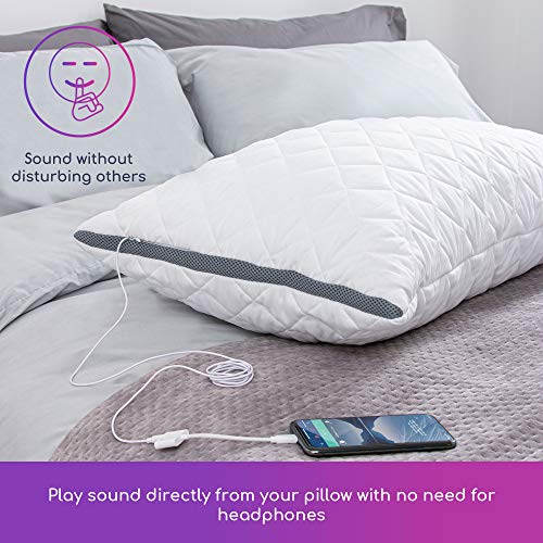 Soundasleep Speaker Pillow - Music Pillow with Built in Speaker - Quilted Cover Singing Pillow with Dual Purpose Adapter - Image 4