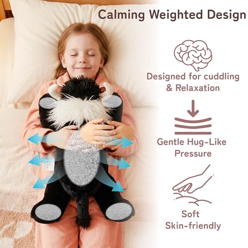 Image of Niuniu Daddy 20 inch | 3.3 Pound HighIand Cow Weighted Plush Animals, Large Highland Cow Pillowfort Stuffed Lap Animal Toys for Kids Adults, Big Plushy Body Pillow for Gifts Birthday Christmas Holiday