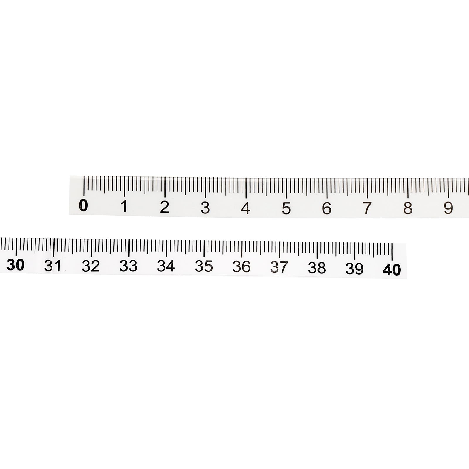 PATIKIL Adhesive Ruler, 5 Pack 40cm Backed Tape Measure Tape Sticker Tape Waterproof for Workbench Sewing Saw Drafting Table,Transparent Background Black Text