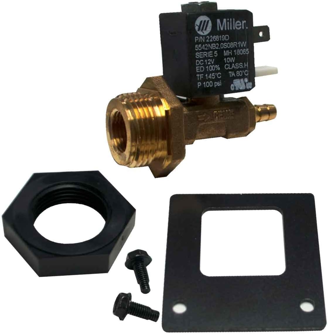 Miller 221309 Kit, Gas Valve 12Vdc Nut