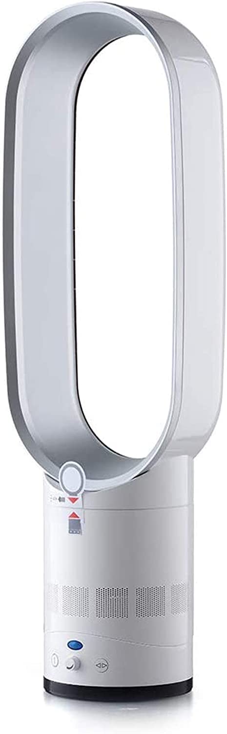 Lucky Hawk® Bladeless Fan Remote Control Low Portable Airflow Cooling Cool Fan Silver 16inch Floor Standing Electric Fan