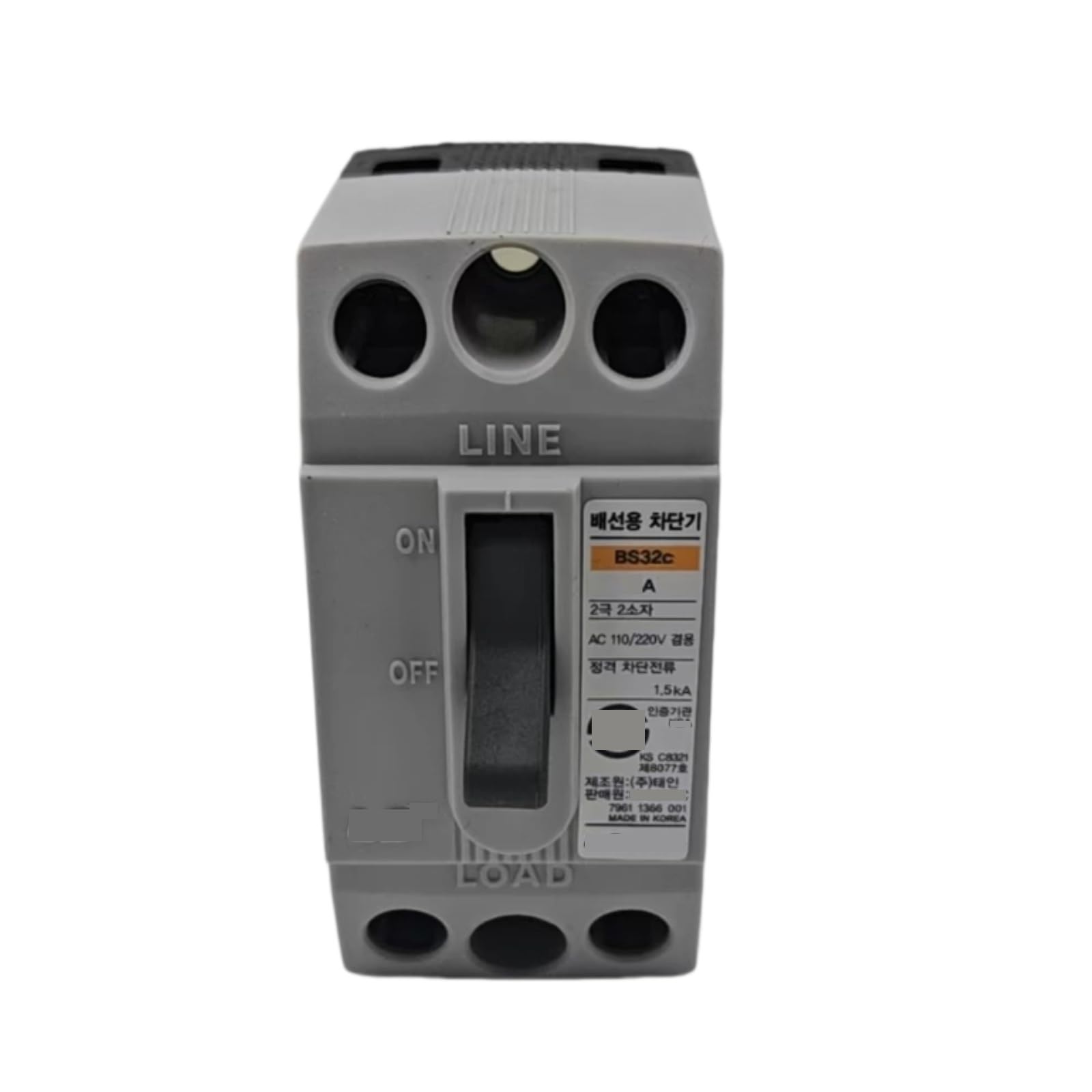Disjoncteur BS32C 2P 10A interrupteur de fuite évite les courts-circuits