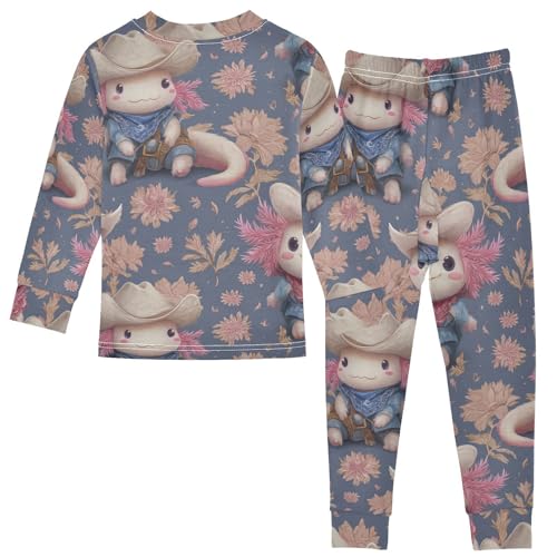 Pajama Sets Long Sleeve Cute Cowboy Animal Floral Soft Comfy Sleepwear 2 Piece PJS 3-8T3