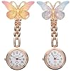 UKCOCO 2 Stücke Krankenschwesteruhr mit Clip Schwesternuhr Krankenschwester Armbanduhr Schwesternuhr Mini Arzt Taschenuhr Personalisierte Brosche Ansteckuhren Pflegeuhr für Schwestern Geschenke