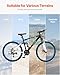 VEVOR Mountain Bike, 26 inch MTB Bicycle with Full Dual Suspension, 21 Speeds Twist Shifting, Dual Disc Brakes, Aluminum Alloy Frame, for Men/Women