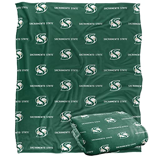 Sacramento State University Blanket, 60"x80" Logo Pattern Silky Touch Super Soft Throw Blanket