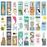 Animal Pun Bookmarks / 2' x 6' Motivational Paper Bookmark Pack/Bulk Set of 24 Classroom Reward Quotemarks/Made in The USA