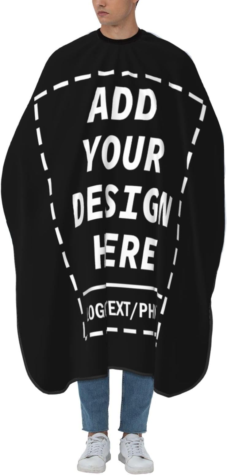 Personalised Barber Cape Custom Hair Cutting Cape Add Your Text Image Logo Personalised Hair Dressing Gowns Add Your Photo Name Barber Gown for Home or Salon - Funny Gifts for Men Women