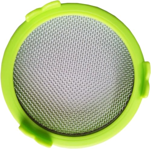 Green Mason Jar Sprouting Lid - Alfalfa & Mung Bean Sprouts, Stainless Steel Screen, Microgreens Growing Kit, Broccoli Seeds Canning, 3.94"L x 3.94"W