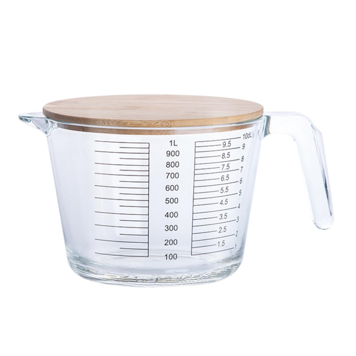 Taza Medidora de Vidrio Resistente al Calor con Escala, para Cocina
