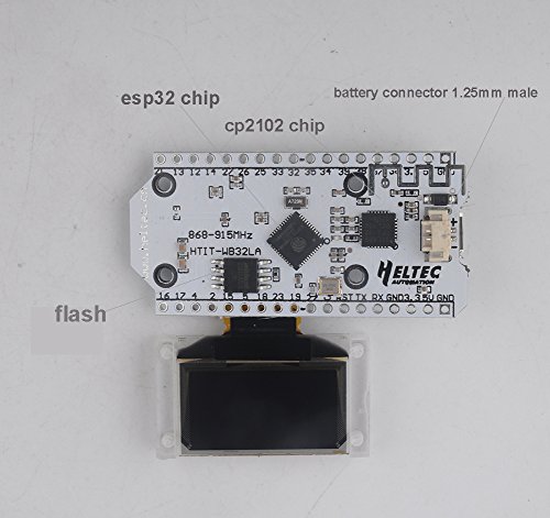 2 Sets Assembled ESP32 OLED WiFi Lora Kit 0.96inch OLED Display ESP-32S Bluetooth-Compatible CP2102 Development Board Lora SX1276 915MHZ/868MHZ Antenna Transceiver for Arduino ESP8266 NodeMCU - Thumbnail 4