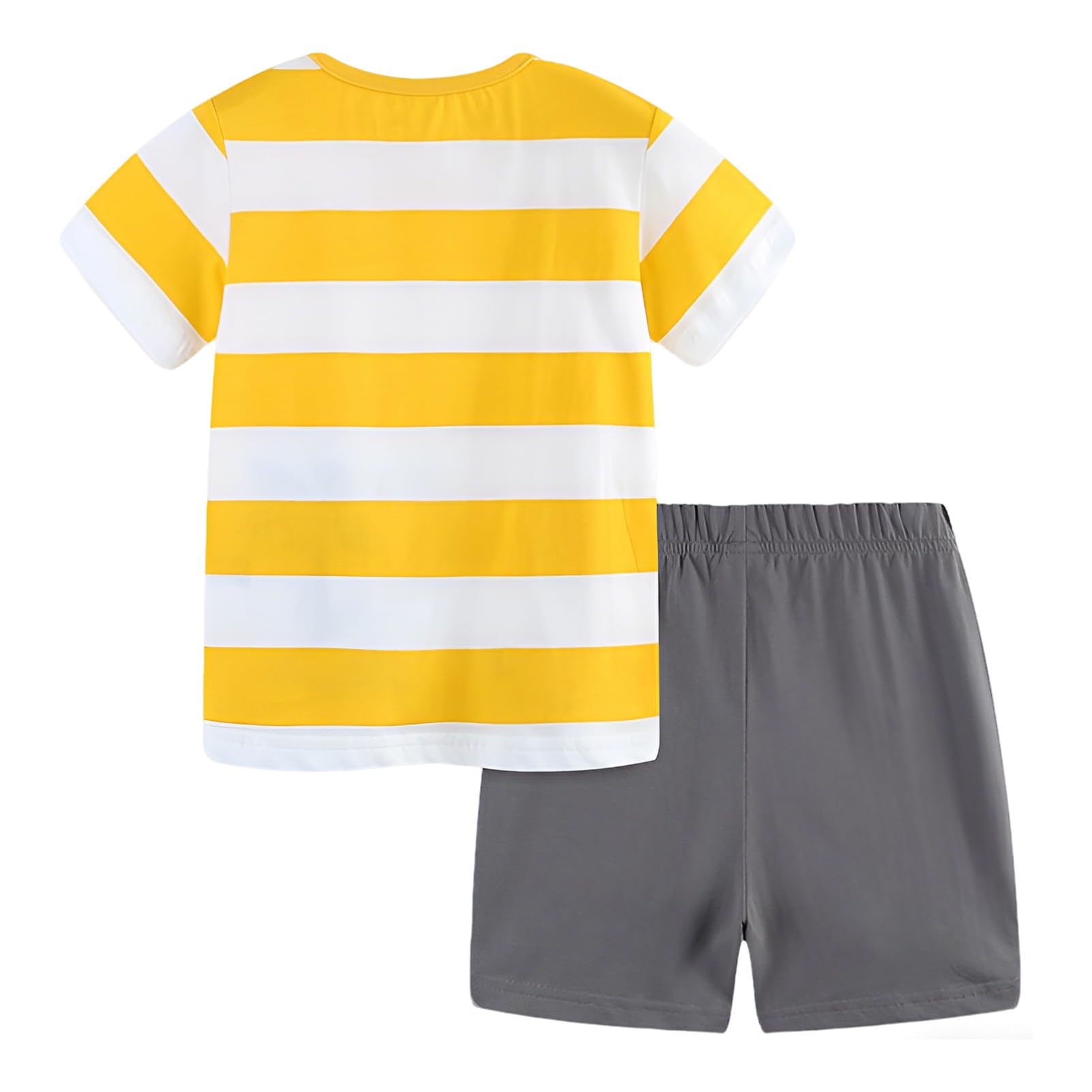 amropi Conjunto de 2 piezas de camisetas y pantalones cortos de manga corta con estampado animal para niños de 1 a 7 años