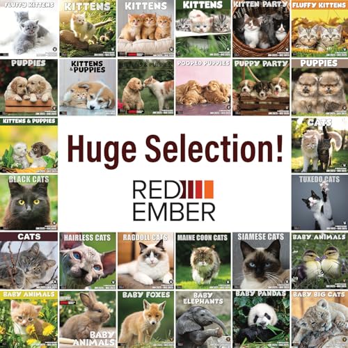 RED EMBER Baby Animals 2025 Wall Calendar 12 Month | 12\" x 24\" Open | Thick & Sturdy Paper | Giftable | Calendar 2025 - Thumbnail 6