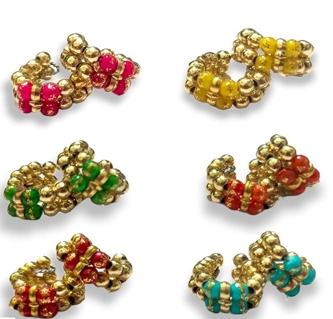 FIRMUS Multicolor Golden Pearl Kada – In 6 Color Set of 6 Moti Bangle For Small Size Laddu Gopal & Devi Idol(SIZE_9) (B0CP3Q2YDQ) Amazon Price History, Amazon Price Tracker