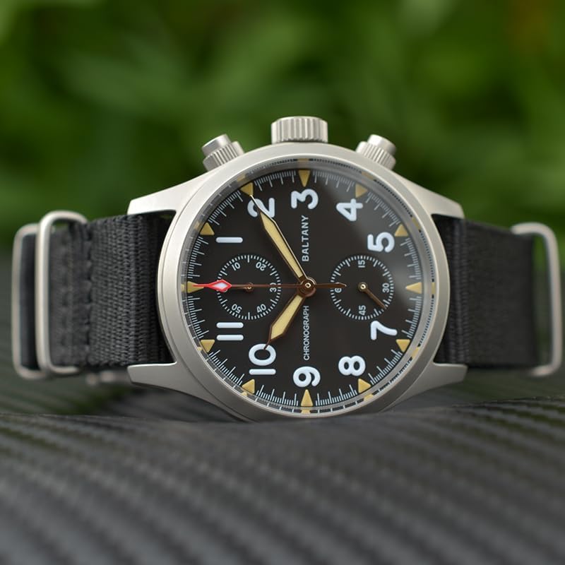 Baltany S205033 Military Quartz Watch for Men Analog Chronograph with Luminous for Adventure