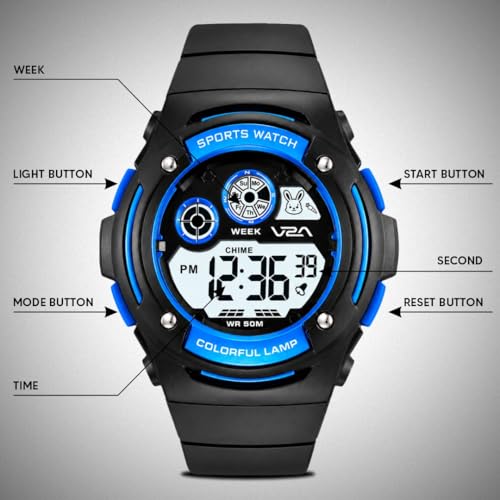Image of V2A NOVA-X 2930 Digital Watch for Boys | Colour Pop Sports Design | Active Everyday Watch for Kids with Digital Display, Backlight & 50M Water Resistance