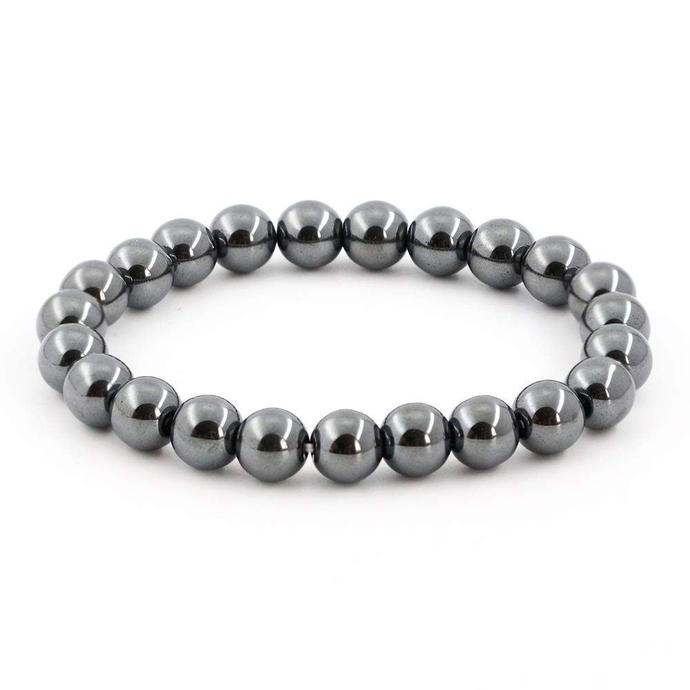 Clearain Natural Gemstones Bracelet 8mm Chakra Round Beads Energy Power Crystal Reiki Healing Elastic Stretch 7 Inch for Women Men Unisex