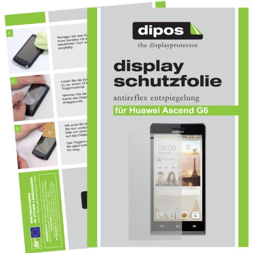 dipos Protector de pantalla para Huawei Ascend G6 (2 unidades)   mate pelicula protectora de pantalla