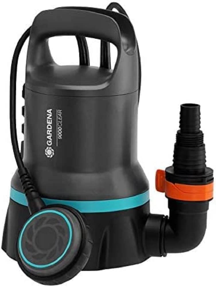 Pompe immergée eau claire 9000 GARDENA avec kit tuyau plat 38 mm 300W