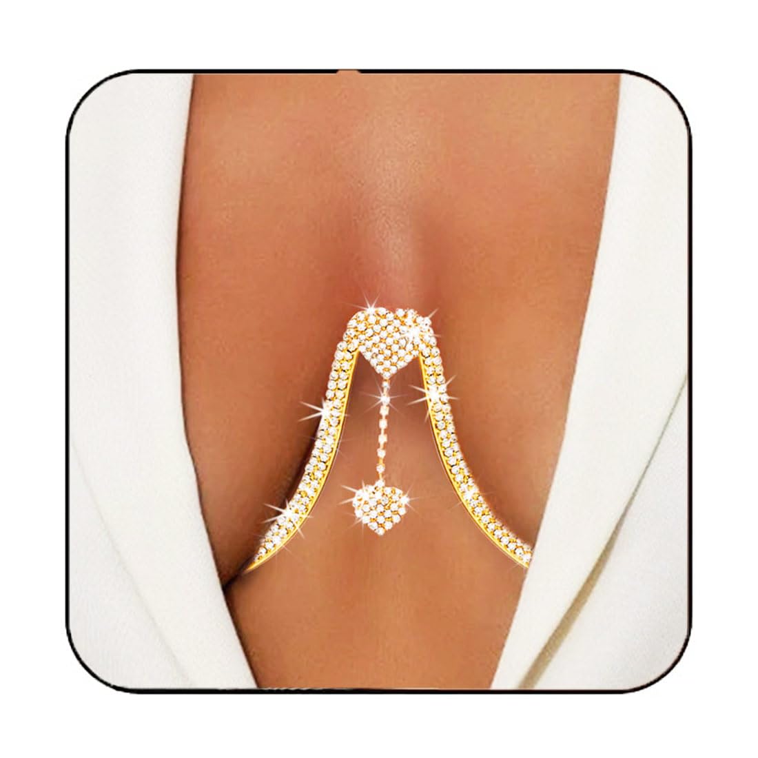 GEMILYRhinestone Bra Chest Chain Body Jewelry for Women